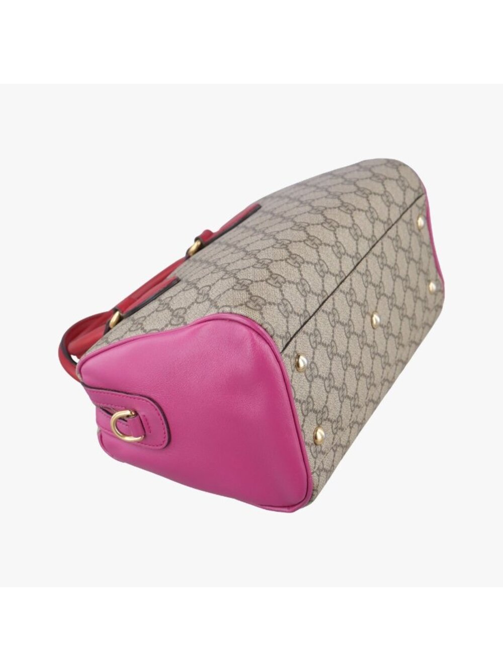 Gucci GG Supreme Beige Red Pink Canvas Travel - Picture 7 of 15